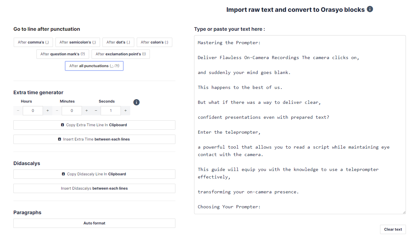 Orasyo - Optimize every second of your speaking time to communicate and impact your audience.